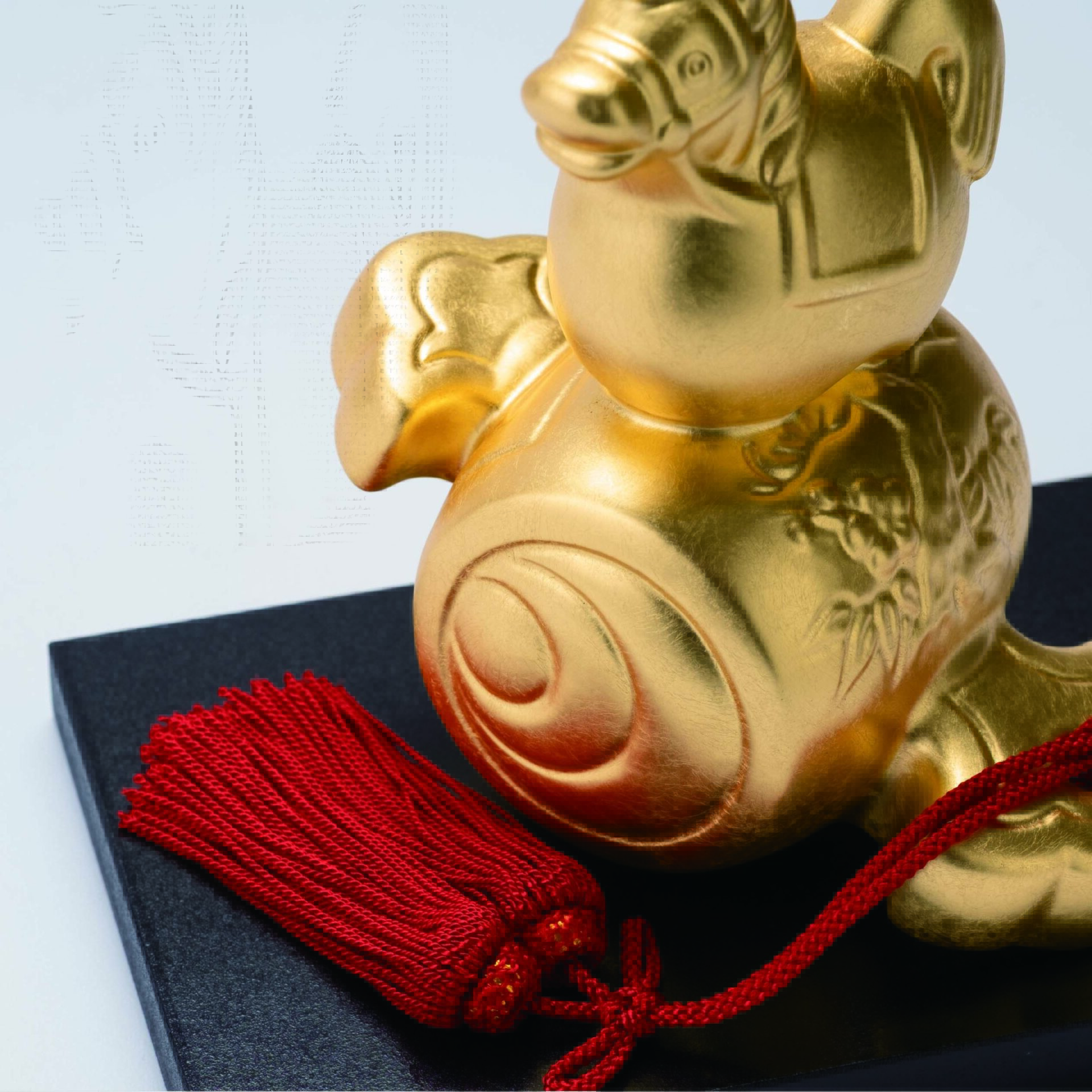 金箔干支置物